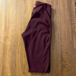 Plum Lululemon tights
